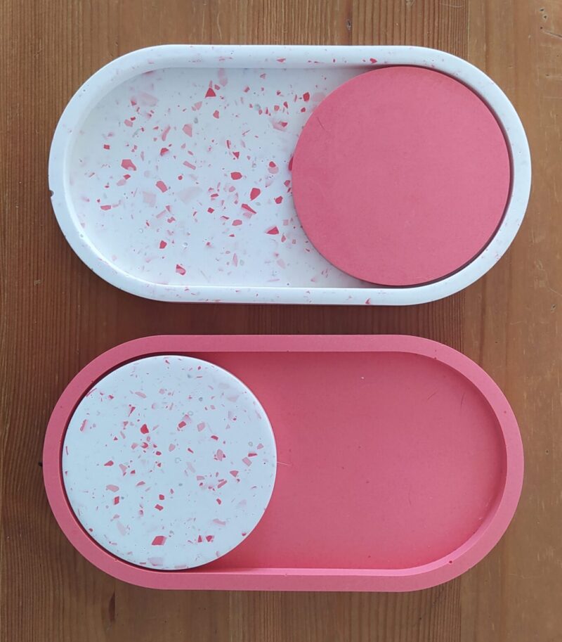 Bandeja y posavasos de terrazo - Imagen 3
